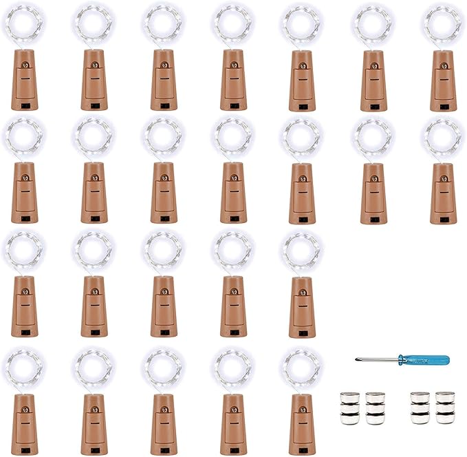 Christmas Porch String Lights 24-Pack, 20 LED Waterproof