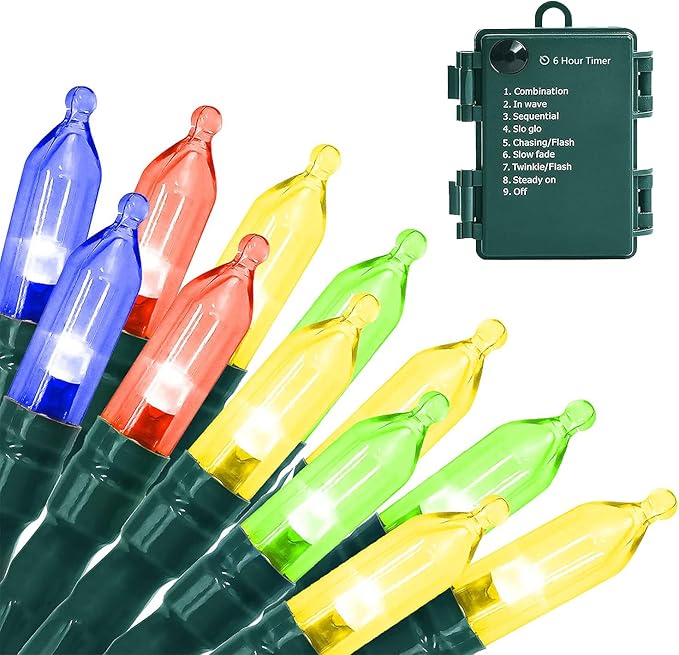Christmas Fairy Lights, 33ft 100 LED Battery Twinkle Lights
