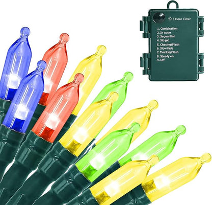 Christmas Fairy Lights, 33ft 100 LED Battery Twinkle Lights