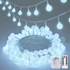 Outdoor String Lights, 33ft White Waterproof LED