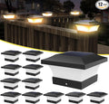 Solar Post Cap Lights 12-Pack, Waterproof LED