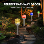 6-Pack IP66 Solar Landscape Lights for Walkway