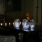 8-Pack LED Mason Jar Fairy Lights, Solar Wedding
