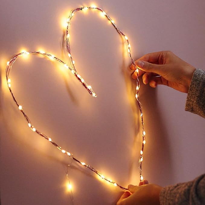 50 LED Christmas Twinkle Lights, 16ft Waterproof for Porch