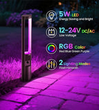 Solar Garden Spotlights 4-Pack, RGB Color-Changing LED