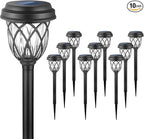 Solar Pathway Lights 10-Pack, Driveway LED