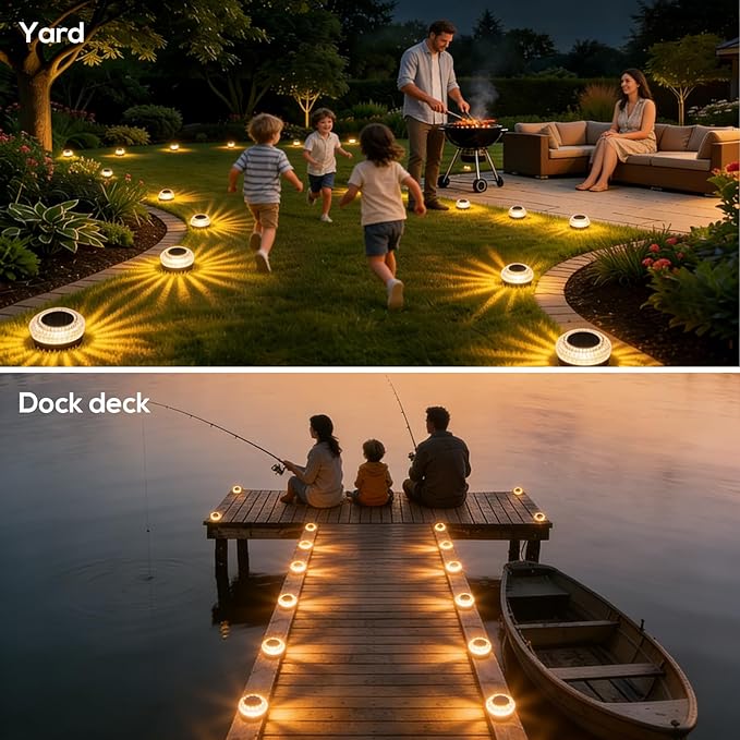 Solar Dock Lights, Waterproof LED