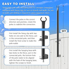 6-Pack Metal String Light Poles, 5ft Patio Stands