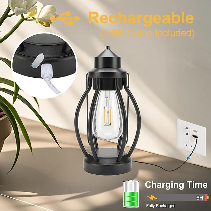 Solar Garden Lanterns 2-Pack, Outdoor Hanging LED Decor
