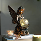 Solar Flower Statue Light 8.31", Yard Decor