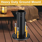 2-Pack String Light Poles, Heavy-Duty Metal Stands