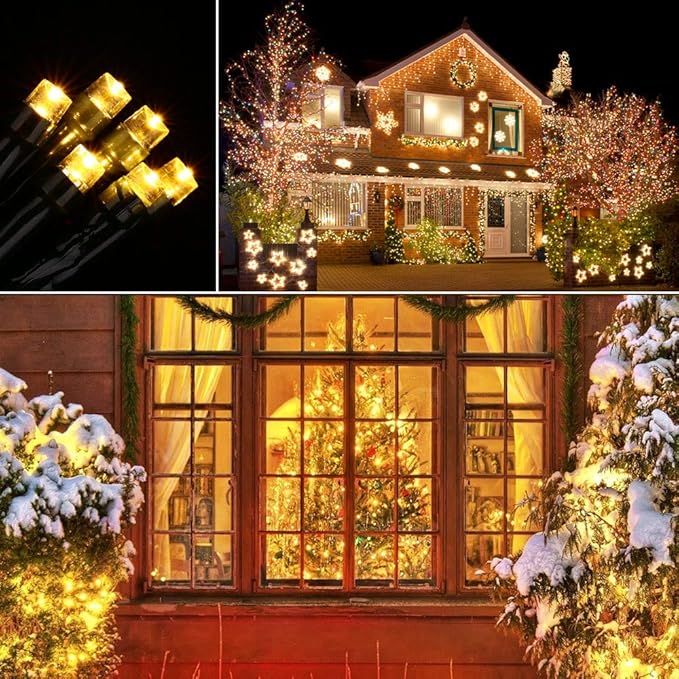 Christmas String Lights, 72ft 200 LED Waterproof Twinkle Lights