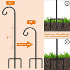 4-Pack 32" Garden Shepherd Hooks, Iron Plant Hangers