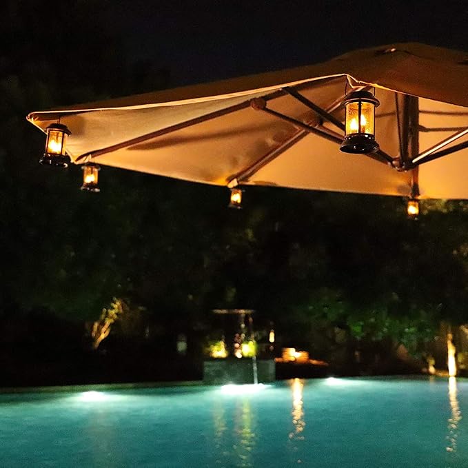 6-Pack Backyard Solar Patio Lanterns, Decorative Waterproof LED