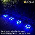 Solar Dock Lights 4-Pack, Waterproof LED