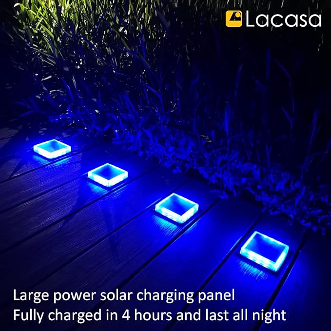 Solar Dock Lights 4-Pack, Waterproof LED