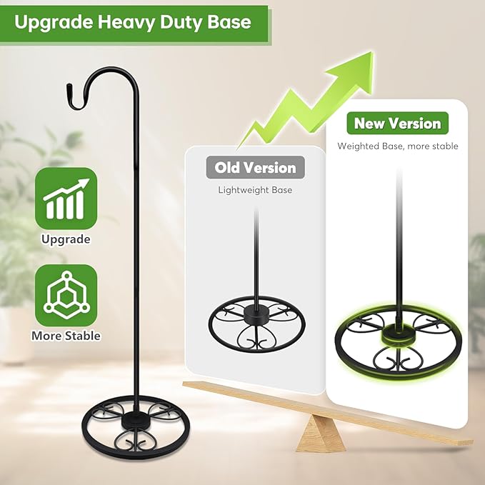63" Shepherd's Hooks, Heavy-Duty Garden Stakes