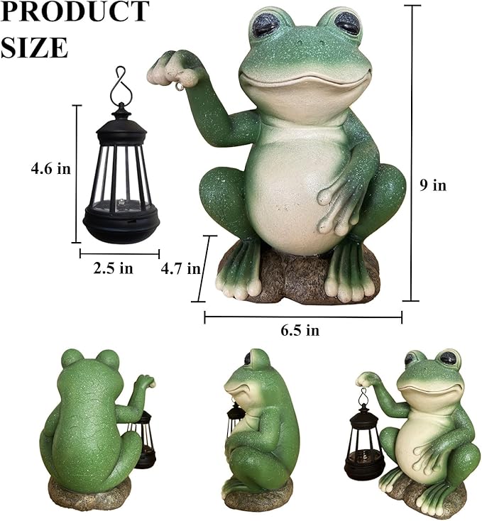 Frog Solar Lawn Figurine Light, Waterproof