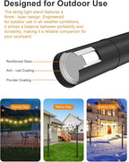 6-Pack Metal String Light Poles, Patio Stands