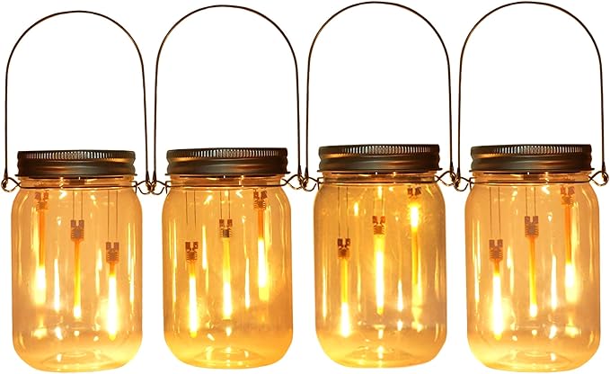 LED Mason Jar Fairy Lights, Solar Patio