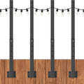8ft Outdoor String Light Poles 4-Pack, Metal