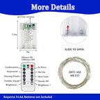Christmas Fairy Lights 4-Pack, 20ft 60 LED Battery Twinkle Lights