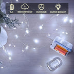 50 LED Christmas Twinkle Lights, 16ft Waterproof for Patio