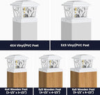 Solar Post Cap Lights, 4-Mode Waterproof LED