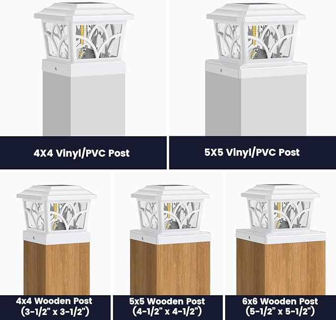 SIEDiNLAR Solar Post Cap Lights Outdoor 4 Modes 40 LEDs Aluminum Glass Fence Post Light for 4x4 5x5 6x6 Vinyl Wooden Posts Deck Patio Decor, Warm White & Cool White Dynamic Lighting White (1 Pack)