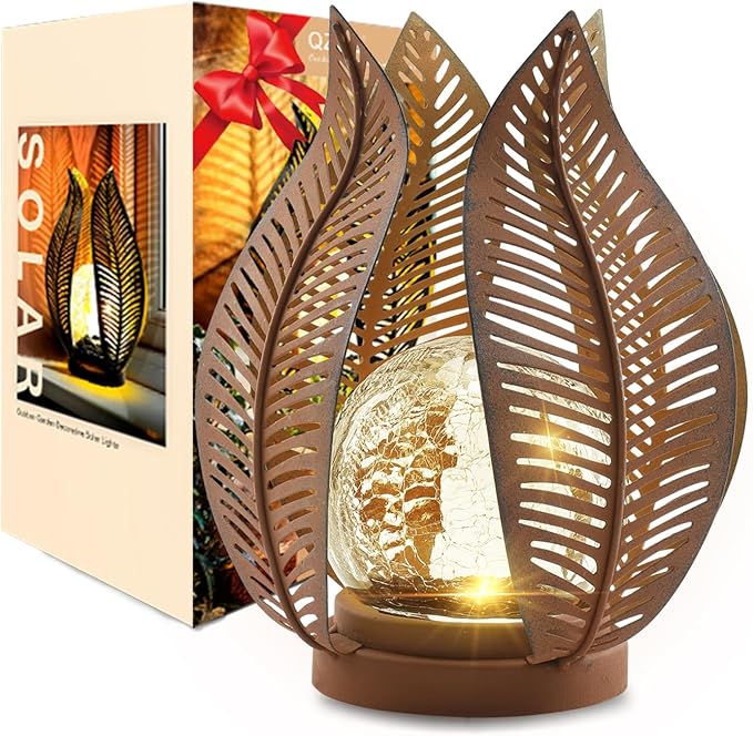Solar Globe Garden Statue Light, Outdoor Decor