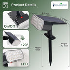 Solar Spotlights, 65 LED Landscape Lights