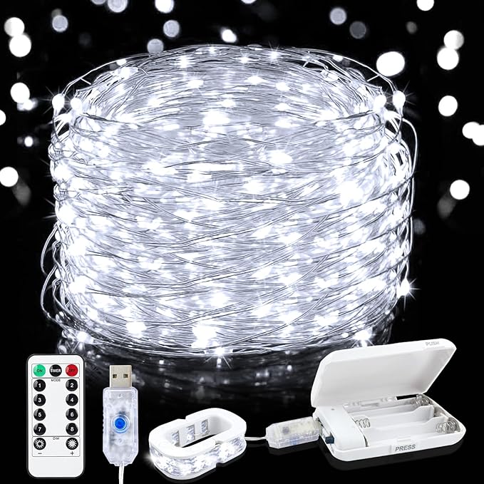 Christmas Porch String Lights, 16ft 50 LED Waterproof