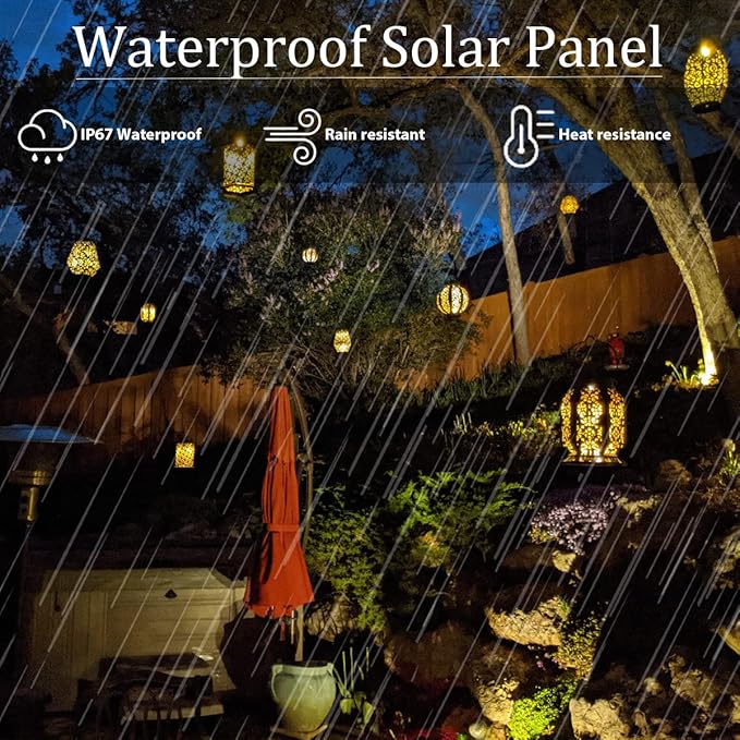 Solar Driveway Path Lights 2-Pack, Waterproof