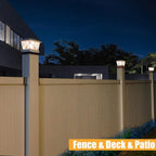 4-Pack Solar Post Cap Lights for Deck, LED
