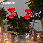 Solar Flower Garden Statue Light, Outdoor Decor