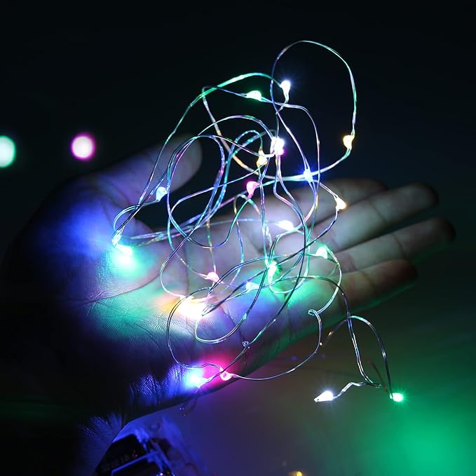 XINKAITE Waterproof LED String Lights - Fairy Starry Lights for Indoor & Outdoor DIY Decoration, Home Parties, Christmas Holiday (10FT/3Meters, Multicolor)