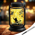 Solar Cat Lanterns, Porch Hanging LED Decor
