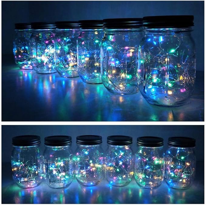 6-Pack Christmas String Lights, 20 LED Waterproof Twinkle Lights