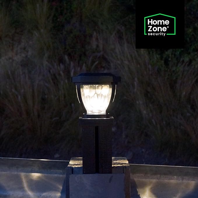 Black Solar Fence Post Caps, Patio LED