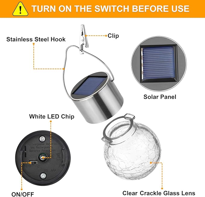 Solar Pathway Lights, Waterproof LED Yard Lights