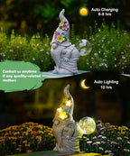 Solar Gnome Statue Light, Yard Decor