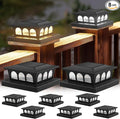 8-Pack Solar Post Cap Lights, Warm White Waterproof
