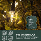 Christmas Patio String Lights 8-Pack, 17ft 50 LED Waterproof
