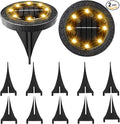 2-Pack Warm White Solar Path Lights, Outdoor Walkway LED