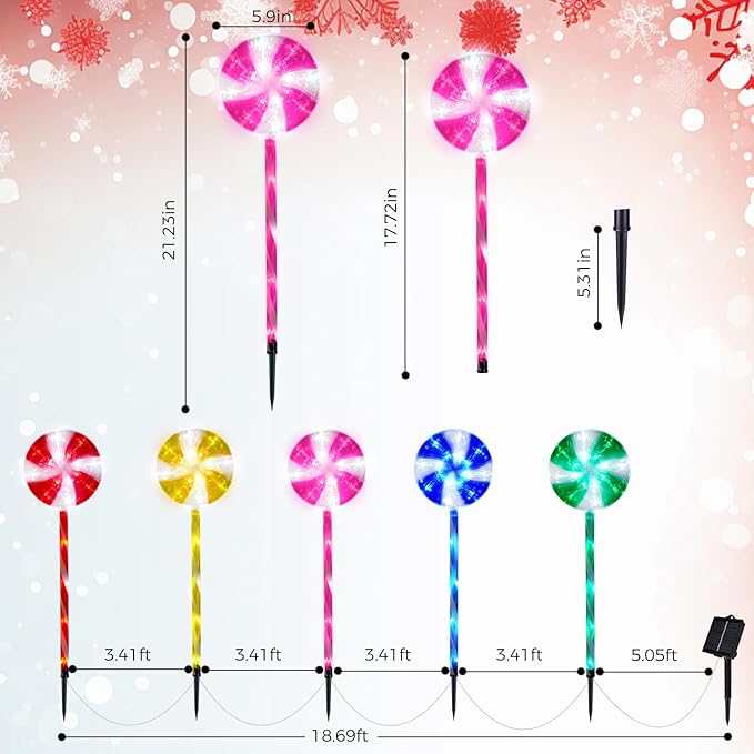 Solar Pathway Lights, Waterproof LED Walkway Lights