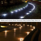12-Pack Solar Gutter Lights, Warm White Waterproof LED