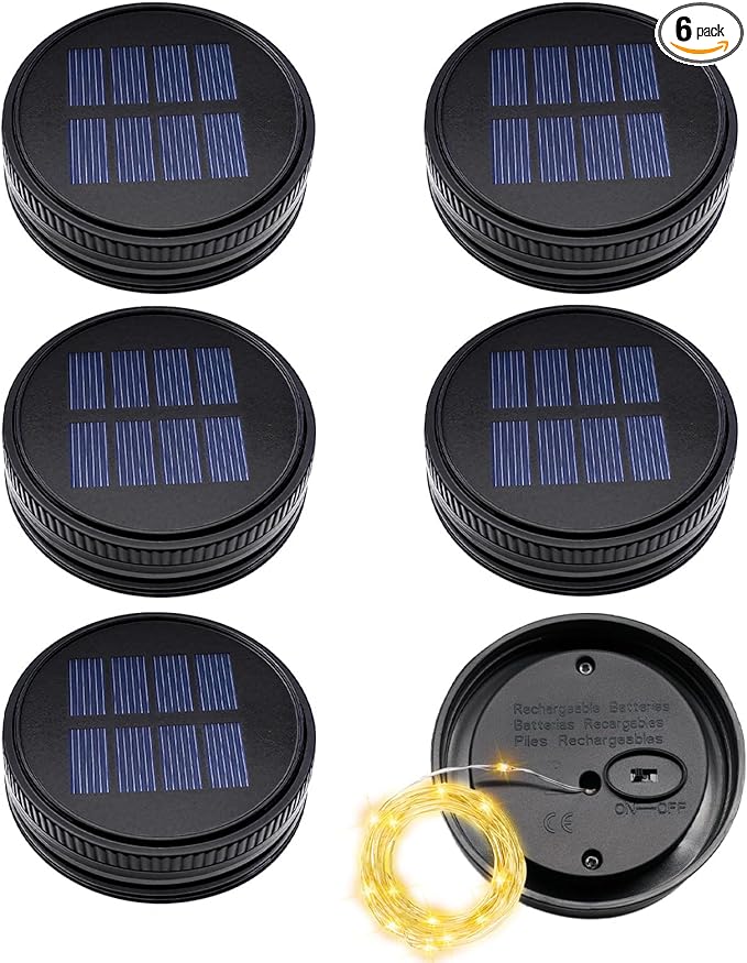 6-Pack Charming Courtyard Solar Lanterns for Outdoor, Waterproof LED