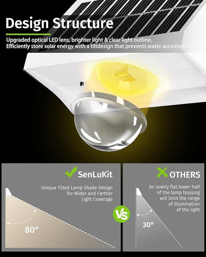 Solar Fence Lights Outdoor Waterproof High Brightness LED Spot Lens Deck Lights 7 Mode Warm & Cool White RGB Solar Powered Wall Lighting Decor for Outside Patio Step Backyard Railing - 8 Pack(White)