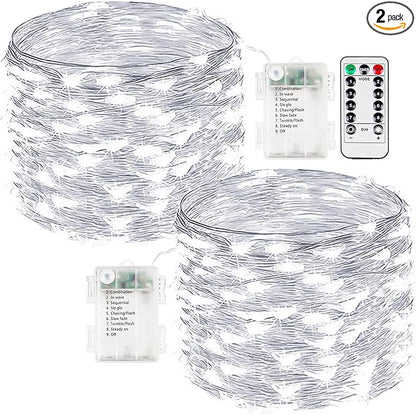 Christmas Fairy Lights, 33ft 100 LED Battery Twinkle Lights