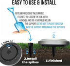 8-Pack Blue Flat Solar Walkway Lights, Waterproof LED